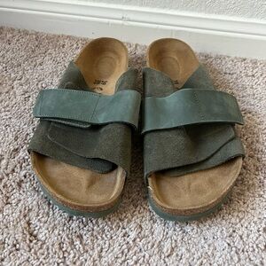 Birkenstock Green Suede Sandals